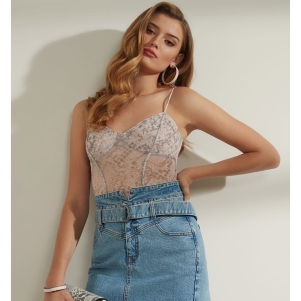Guess Ive Printed Mesh Bodysuit